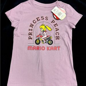 Princess Peach Mario Kart T Shirt Kids Size M 8 Purple